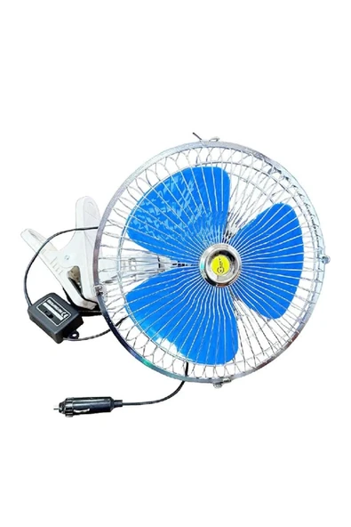 KENT 24 Volt Oto Vantiltatör 10inch 25cm Mandallı 24v Çakmaklık Girişli Vantilatör - 2