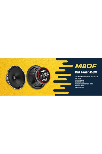 REISS AUDIO Rs-m8df 20 Cm Cm Midrange 450 Watt Maximum Power Uyumlu - 5