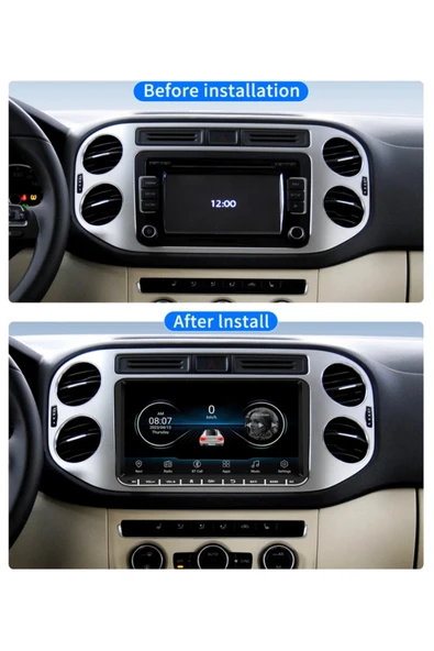 Navigold Vw 9'' inch 4/64gb Volkswagen-Seat-Skoda andriod car playli oto multimedya kamera hediye - 6