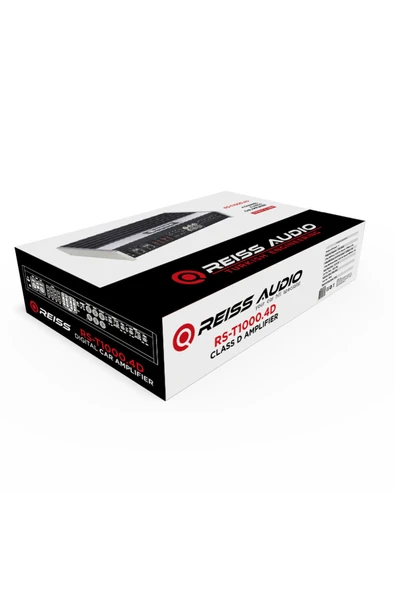 Reiss Audio Rs-T1000.4 4kanal Profesyonel Oto Amfi 4 Ohm 4x250w Rms Arkası Camlı Anfi bas kontrollü - 6