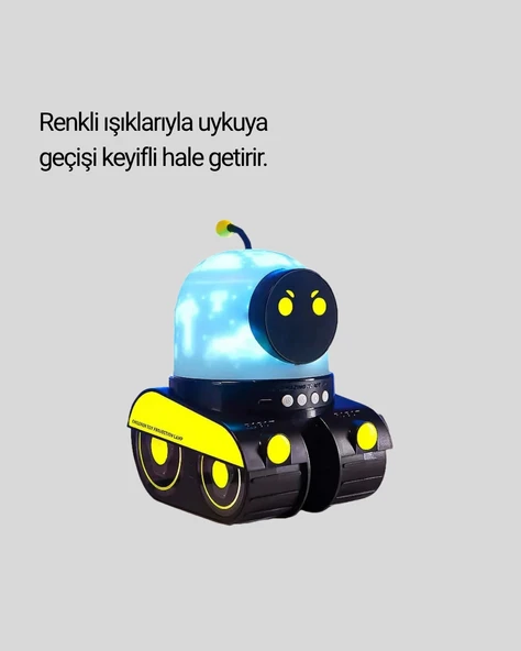 Robot Tasarımlı Bluetooth Hoparlörlü Yıldızlı Gökyüzü Projektör - Resim 3