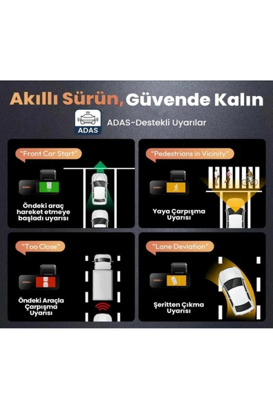 Navigold X4 2 Kameralı Ekranlı Wifi Araç Dvr Kamera 512gb Destekli G Sensör Telefondan İzleme 2k Hd - 4