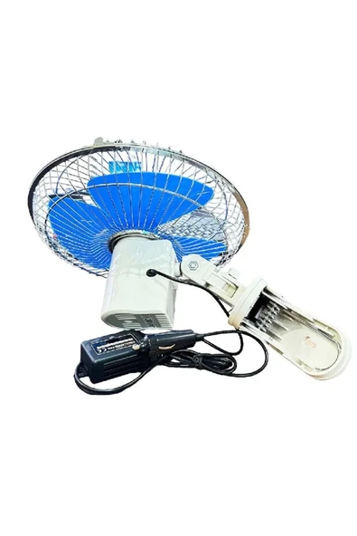 KENT 24 Volt Oto Vantiltatör 10inch 25cm Mandallı 24v Çakmaklık Girişli Vantilatör - 5