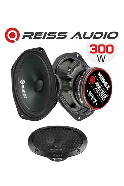 Reiss Audio Rs-M69EX Excellence serisi Oval 6x9 Çifti 600W-300W Rms Oto Midrange Hoparlör