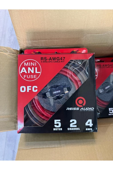 Reiss Audio Rs-awg47 4ga ofc profesyonel %100bakır amfi kablo seti set kablosu 2025 yeni seri