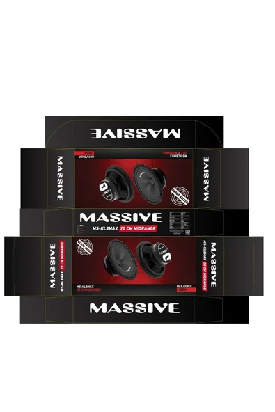 Massive Ms-m82fx 20 Cm Oto Midrange Hoparlör Deprem Serisi Çifti 800w-300w Rms Aksar - 3