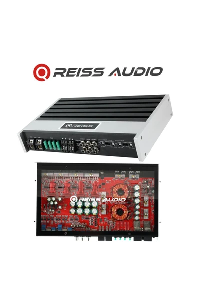 Reiss Audio Rs-T1000.4 4kanal Profesyonel Oto Amfi 4 Ohm 4x250w Rms Arkası Camlı Anfi bas kontrollü
