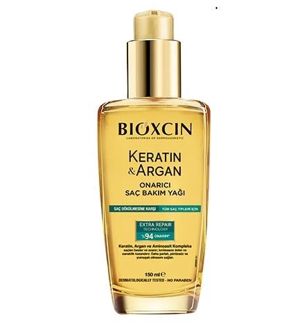 Bioxcin Keratin & Argan Onarıcı Saç Bakım Yağı 150 Ml - Yıpranmış Ve Hasar Görmüş Saçlar - Resim 2