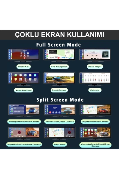 Navigold Yeni model Kablosuz Carplay Android Auto tak çalıştır 10.2 İnç Çift Kameralı kayıt yapar Multimedya - 6