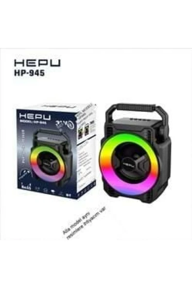 ERGÜL SHOP HEPU HP-945 BLUETOOTH USB ŞARJLI RGB IŞIKLI MÜZİK KUTUSU