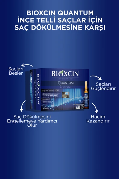 Bioxcin Quantum Ekstra Hacim & Bakım Serumu 15x6 Ml - Ince Telli Dökülen Saçlar Için - Resim 5