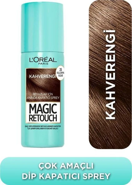 Loreal Paris Magic Retouch Beyaz Dipleri Kapatıcı Sprey - Kahverengi - 1