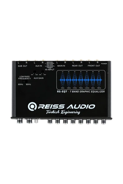 Reiss REİSS AUDİO EQ7-6 KANAL -8V RCA ÇIKIŞ-7 BAND GRAFİK EQUALİZER ürün görseli 1