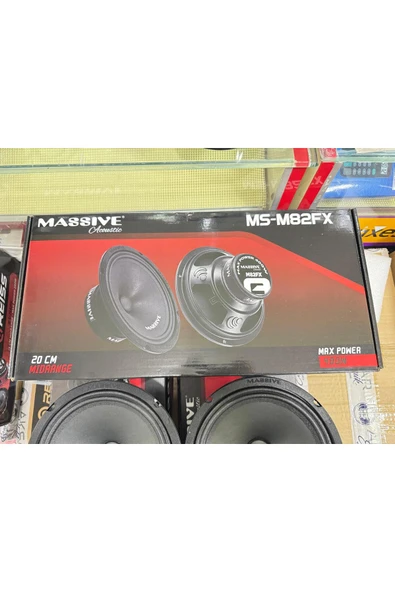 Massive Ms-m82fx 20 Cm Oto Midrange Hoparlör Deprem Serisi Çifti 800w-300w Rms Aksar - 5