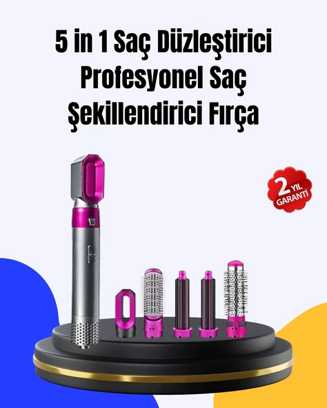 5 Parça Saç Şekillendirme Seti Düzleştirme Dalga ve Bukle Yapma ürün görseli