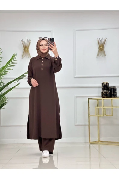 2'Lİ Tesettür Pantolon Elbise Takımı - 12
