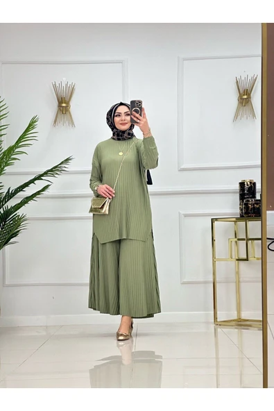 Kadın Tesettür Takımı Pantolon & Tunik - 4