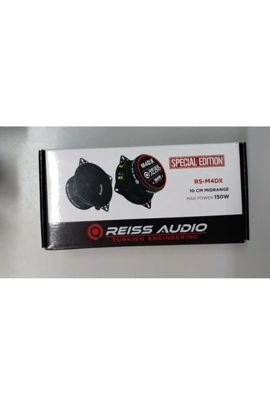 REISS AUDIO Rs-m4dx 150 Watt Max Power 10 Cm Oto Midrange 2 Li Paket Halinde ürün görseli