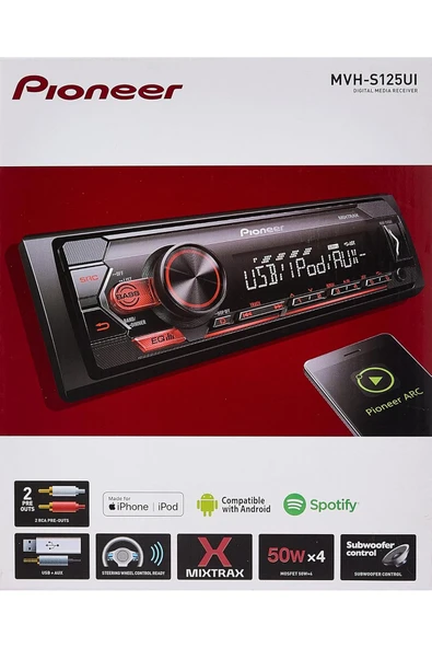 Pioneer Mvh-s125uı Oto Teyp Usb Radio Aux Girişli Bt Yok Yeni Model Efsane Kasa