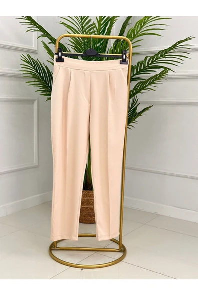 Kadın Giyim Beli Lastikli Dar Paça Pantolon - Resim 4