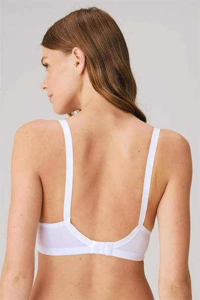 Amora Secret Balenli Desteksiz Dolgusuz Toparlayıcı Günlük Klasik Dantelli Küçültücü Sütyen - Resim 2