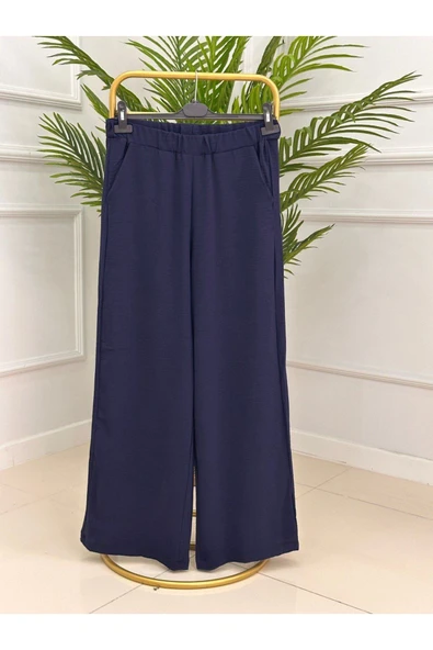 Kadın Giyim Beli Lastikli Ayrobin Pantolon - Resim 3