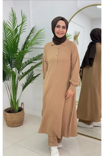 2'Lİ Tesettür Pantolon Elbise Takımı - 8