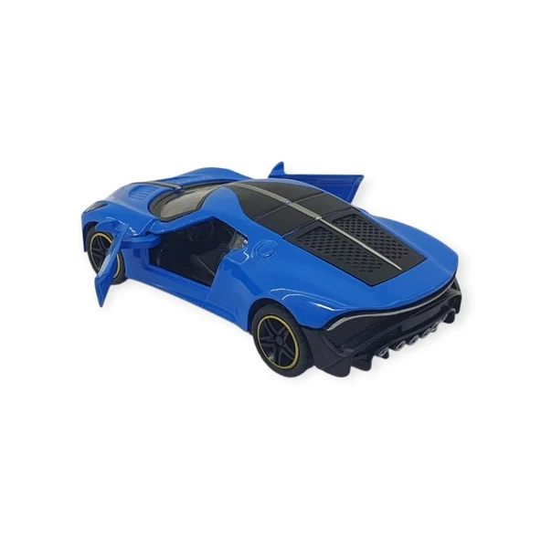 Çek Bırak Araba Metal - 6643-06 - Mavi - Resim 2