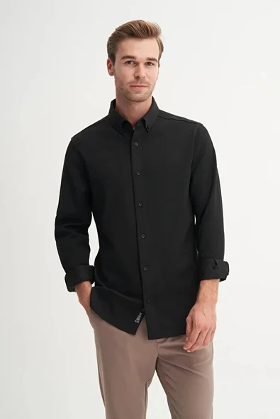 Cazador Regular Fit Viskon Karışımlı Premium Gömlek-23145 - Resim 2