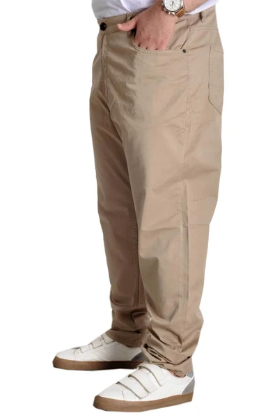 Büyük Beden Pantolon Keten 5cep Milano Classic 20902 Bej - 4
