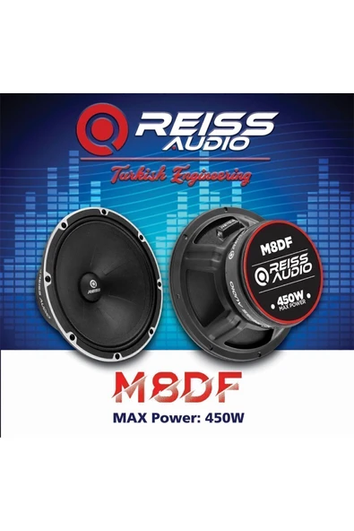 Reiss Rs-m8df 20cm Özel Seri Ciftti 900watt 400rms Oto Midrange Iki Adet