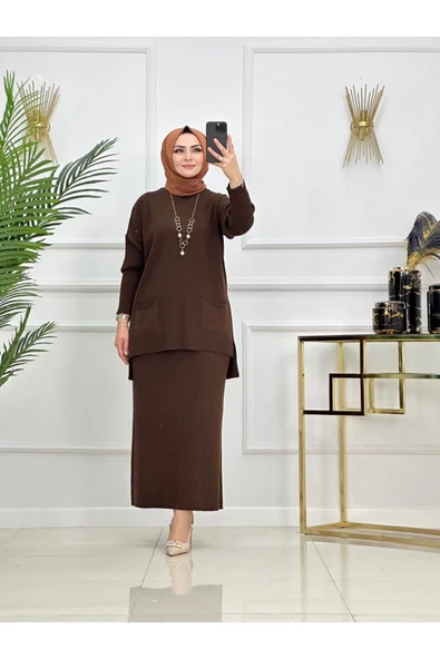 Kadın Tesettür Takım, 2'li Etek&Tunik - 10