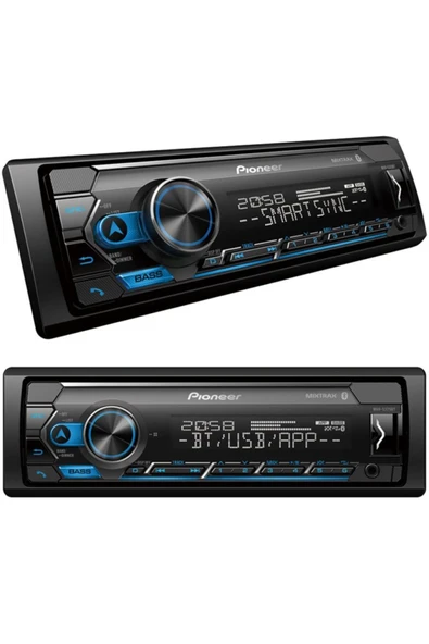 Pioneer Mvh-s325bt Usb-fm-aux-çift Uyumlu Bluetooth kumanda amfi çıkışı mikrofon Oto Teyp 4x50 Wat pioneer