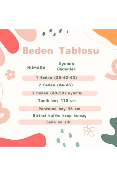Kadın Tesettür 2'Li Takım Krep Kumaş Tunik&Pantolon - 2