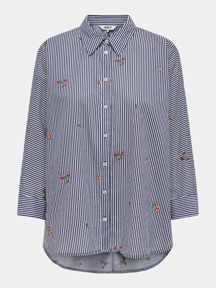 Only 15362135 Cizgili Kadin Gomlek - Lacivert Cizg ürün görseli