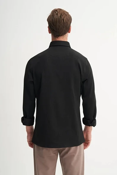 Cazador Regular Fit Viskon Karışımlı Premium Gömlek-23145 - Resim 3