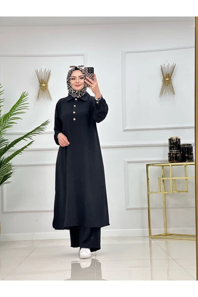2'Lİ Tesettür Pantolon Elbise Takımı - 1