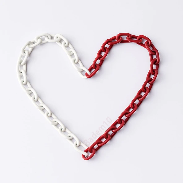 Plastik Zincir 1.5 Mt Uyarı Yönlendirme Kırmızı Beyaz Dayanık Güvenlik İşaretleme Sınır Belirleme ürün görseli