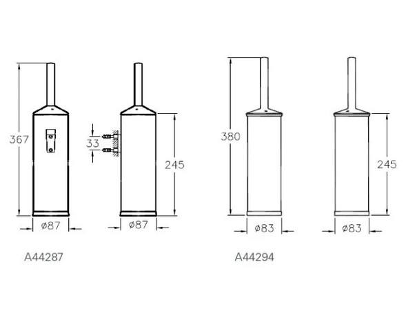 Artema Arkitekta Tuvalet Fırçalığı (Yerden), Parlak Paslanmaz Çelik, A44294 - 3