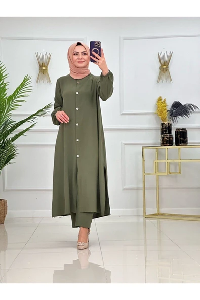 Kadın Tesettür 2'Li Takım Tunik & Pantolon - 6