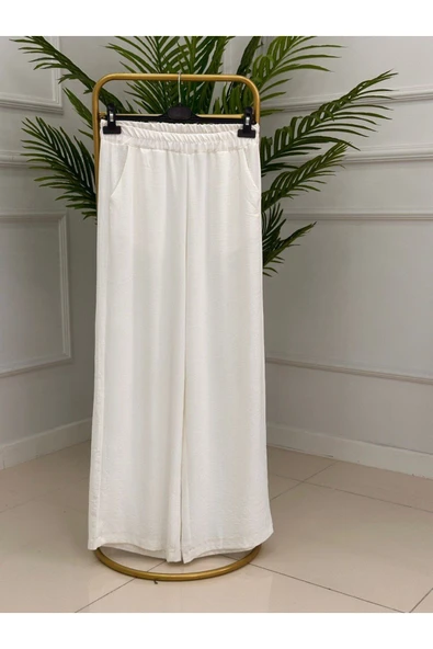 Kadın Giyim Beli Lastikli Ayrobin Pantolon - Resim 4