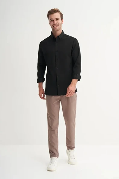 Cazador Regular Fit Viskon Karışımlı Premium Gömlek-23145 ürün görseli