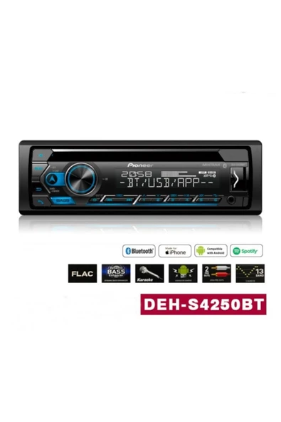 Pioneer Deh-s4250bt Bluetoothlu 2 Rca Çıkışlı 13 Band Eq Oto Teyp - 2