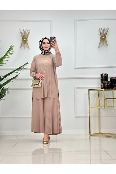 Kadın Tesettür Takımı Pantolon & Tunik - 9