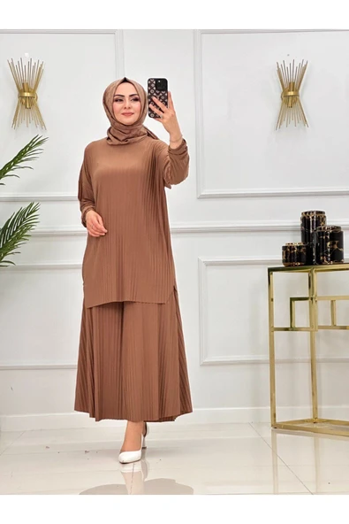 Kadın Tesettür Takımı Pantolon & Tunik - 8