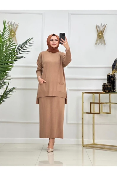 Kadın Tesettür Takım, 2'li Etek&Tunik - 3