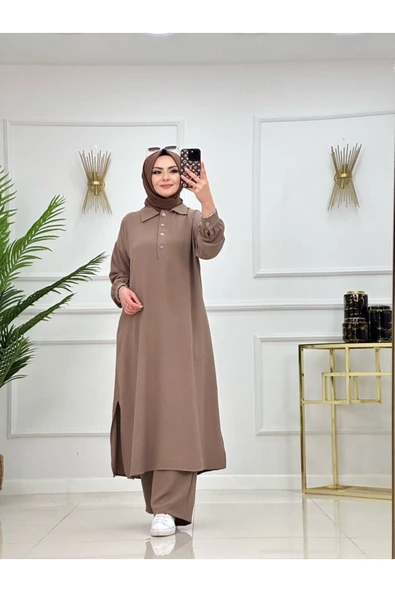 2'Lİ Tesettür Pantolon Elbise Takımı - 5