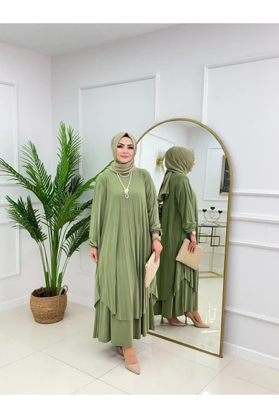 Kadın Tesettür Takımı 2'Li Takım Etek & Tunik - Resim 9