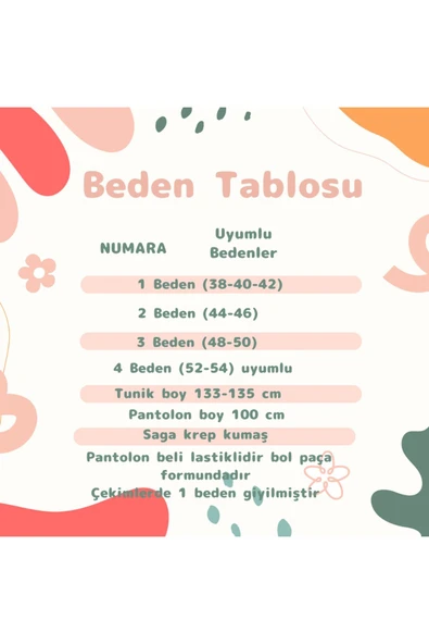 Kadın Tesettür 2'Li Takım Ferace Formunda Tunik & Pantolon - Resim 2