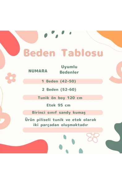 Kadın Tesettür Takımı 2'Li Takım Etek & Tunik - Resim 2